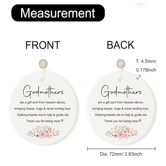 Godmother Christmas Ornament from Godchild 2024, god from Godson or Goddaught... - Picture 2 of 2